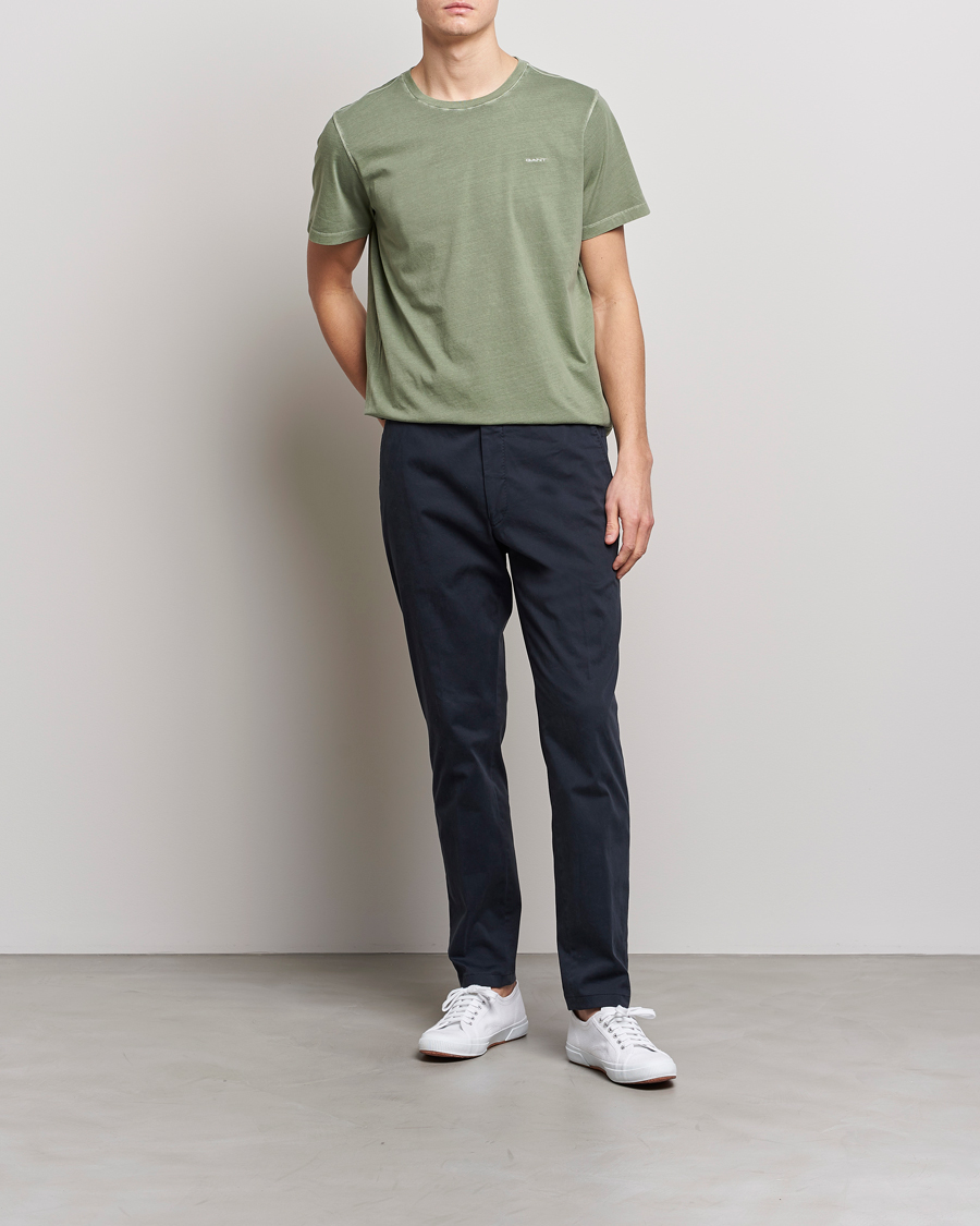 Herre | T-Shirts | GANT | Sunbleached T-Shirt Kalamata Green