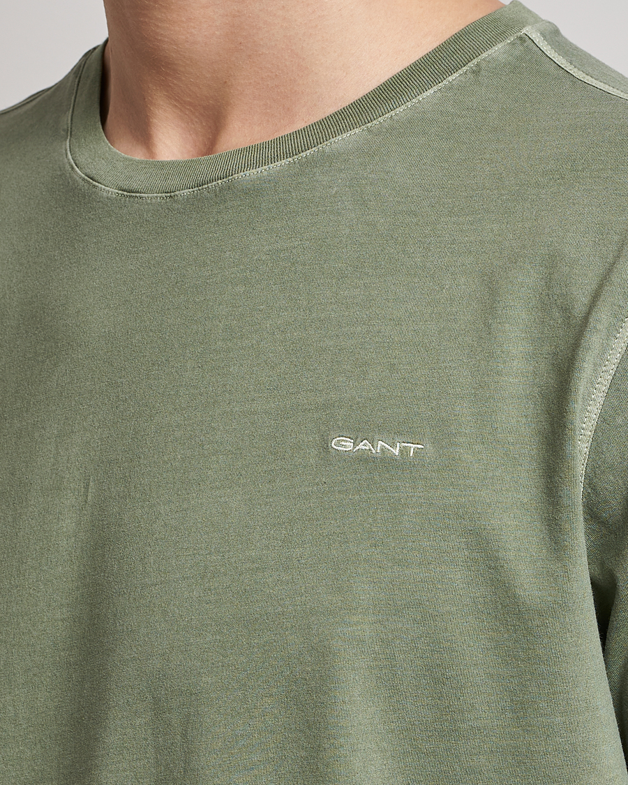 Herre | T-Shirts | GANT | Sunbleached T-Shirt Kalamata Green