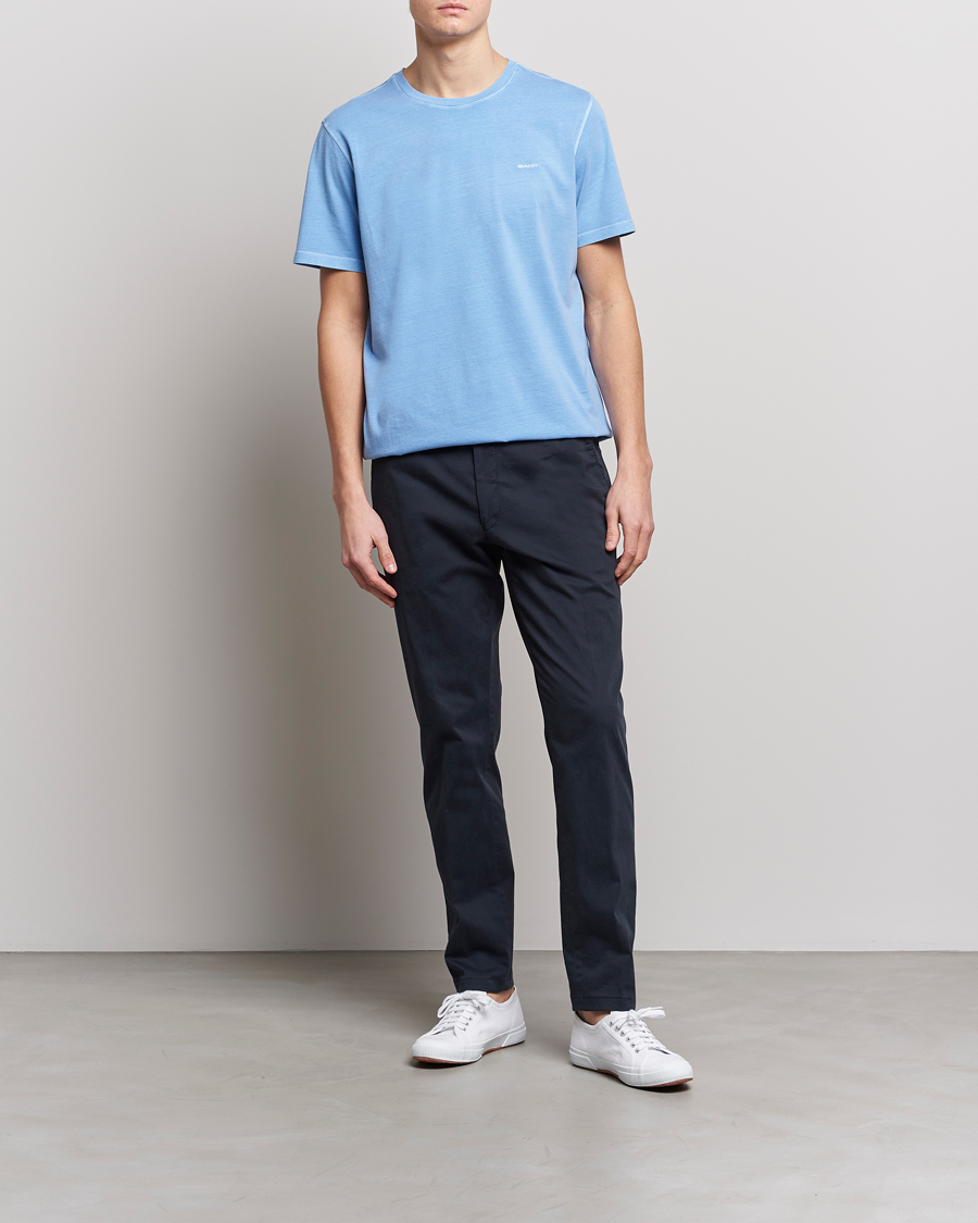 Herre | T-Shirts | GANT | Sunbleached T-Shirt Gentle Blue