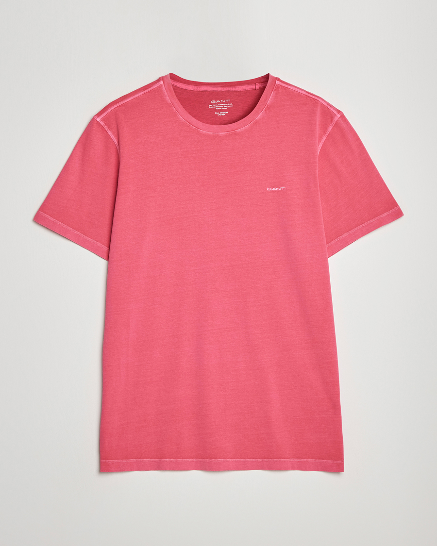 Herre | T-Shirts | GANT | Sunbleached T-Shirt Magenta Pink
