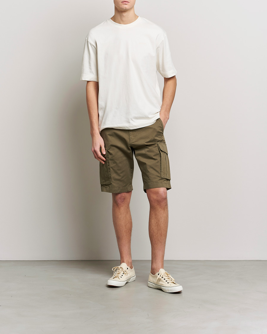 Herre | T-Shirts | GANT | Icon Crew Neck T-Shirt Cream