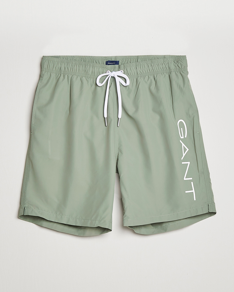 Herre | Badeshorts | GANT | Lightweight Logo Swimshorts Calamata Green