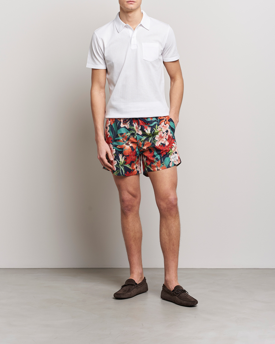 Herre | Badeshorts | GANT | Printed Flower Swimshorts Marine Multi