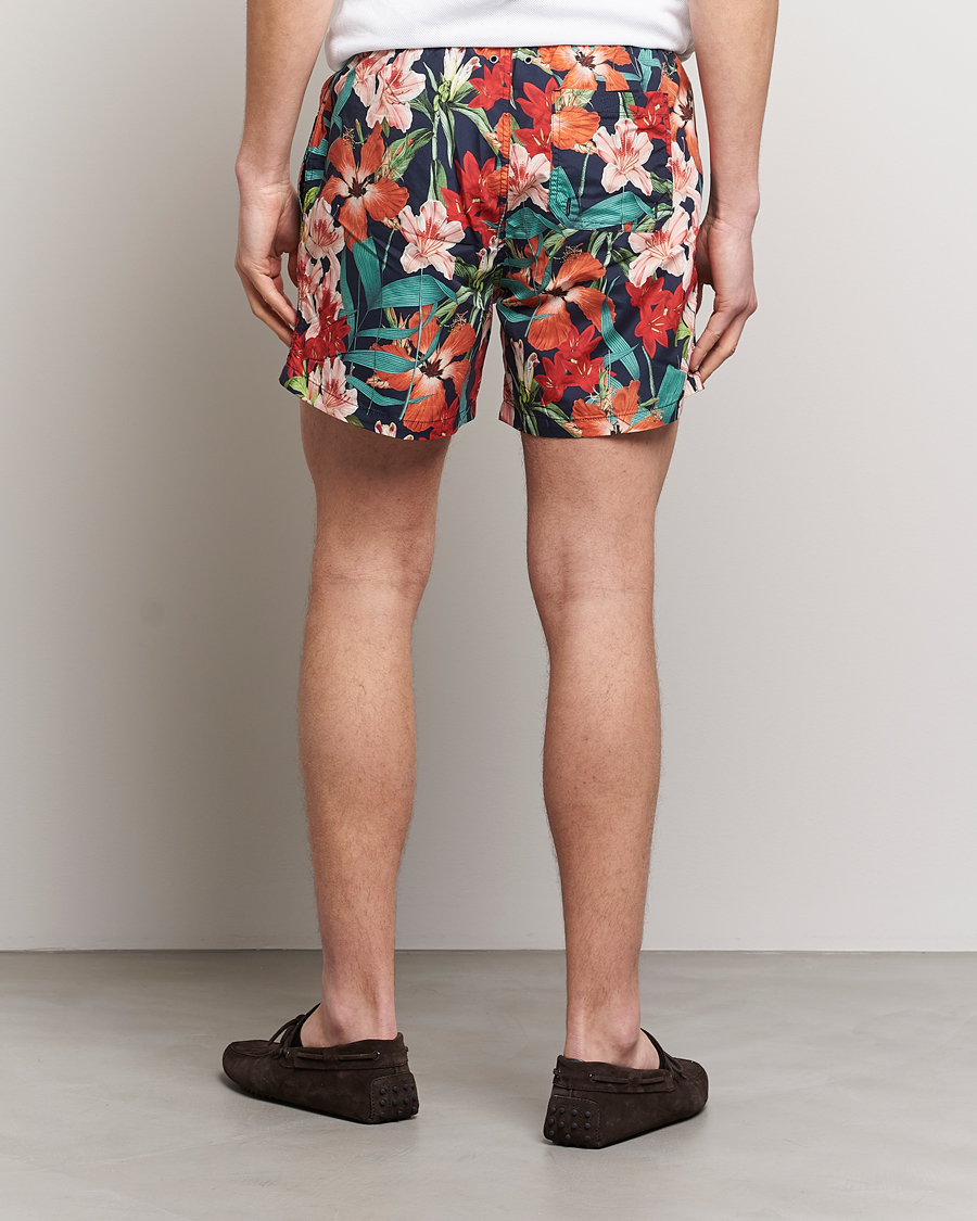 Herre | Badeshorts | GANT | Printed Flower Swimshorts Marine Multi