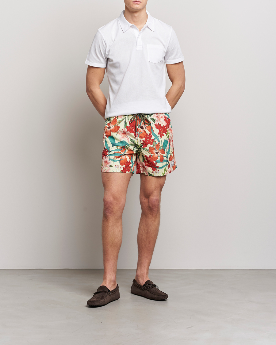 Herre | Badeshorts | GANT | Printed Flower Swimshorts Yellow Multi