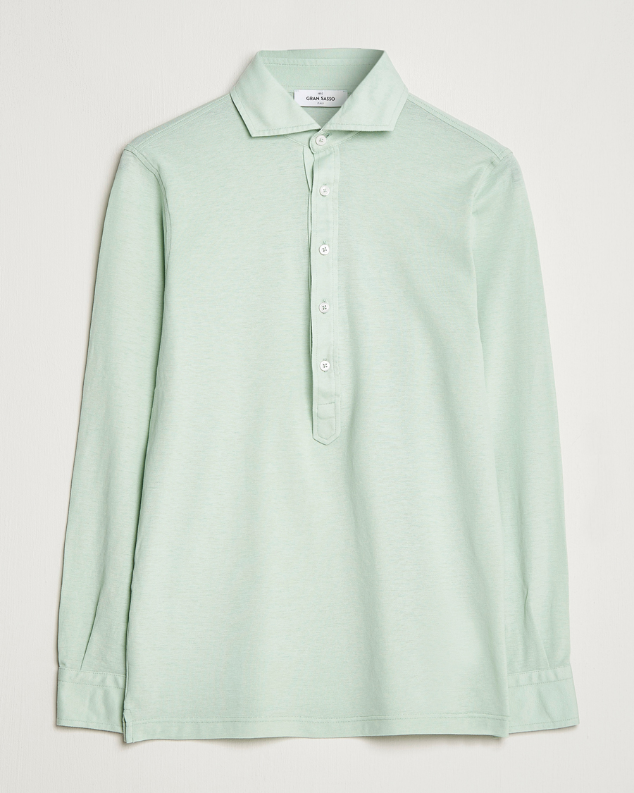 Herre | Skjorter | Gran Sasso | Popover Shirt Light Green