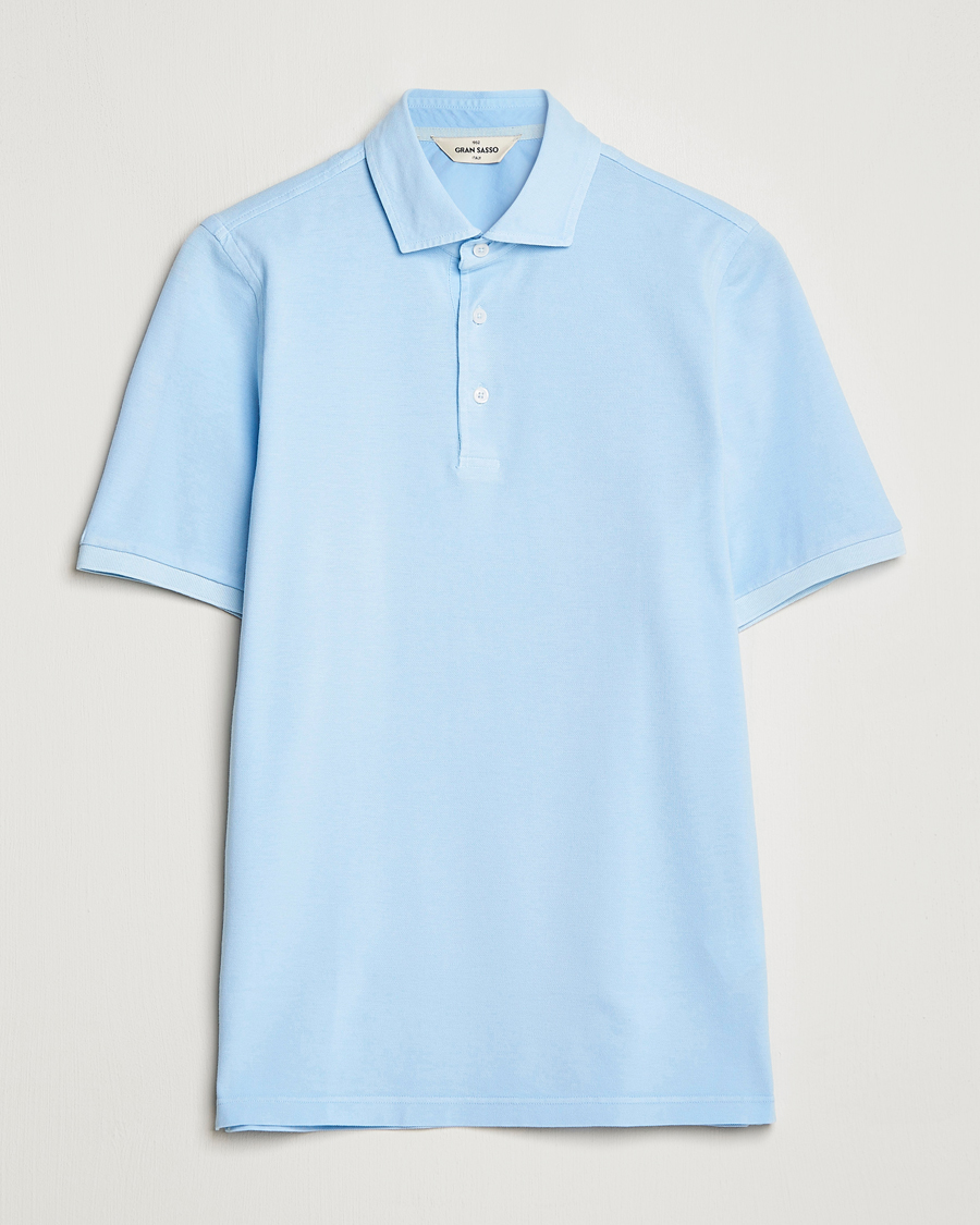Herre | Pikéer | Gran Sasso | Washed Polo Light Blue