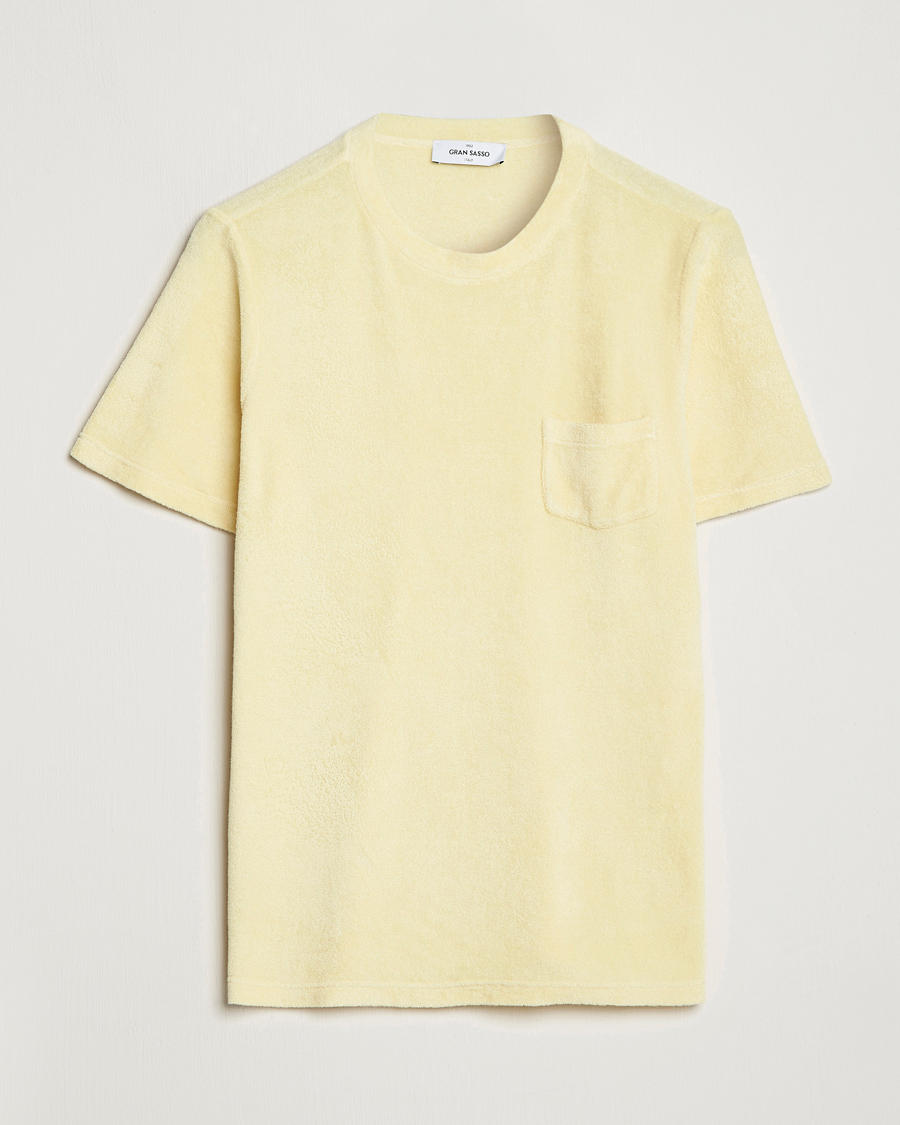 Herre | T-Shirts | Gran Sasso | Cotton Terry Tee Yellow