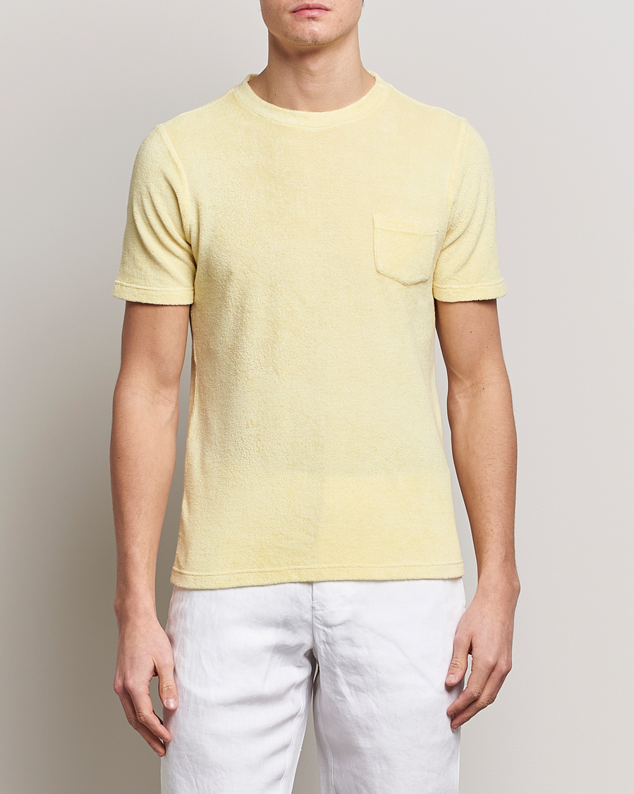 Herre | T-Shirts | Gran Sasso | Cotton Terry Tee Yellow