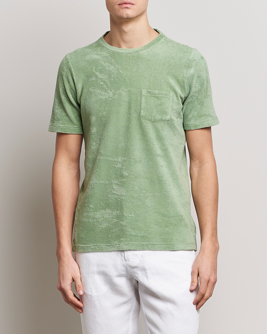 Herre | T-Shirts | Gran Sasso | Cotton Terry Tee Green