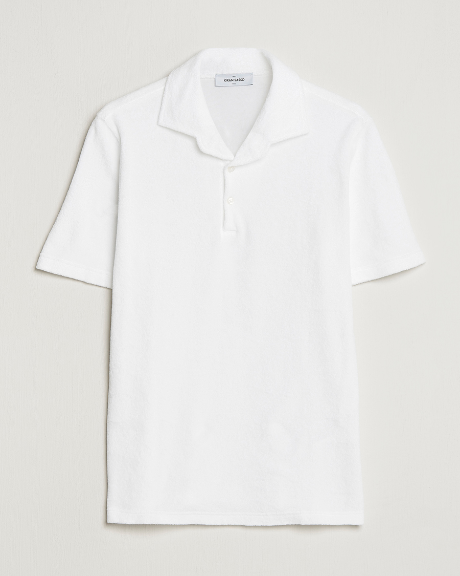 Herre | Pikéer | Gran Sasso | Cotton Terry Polo White