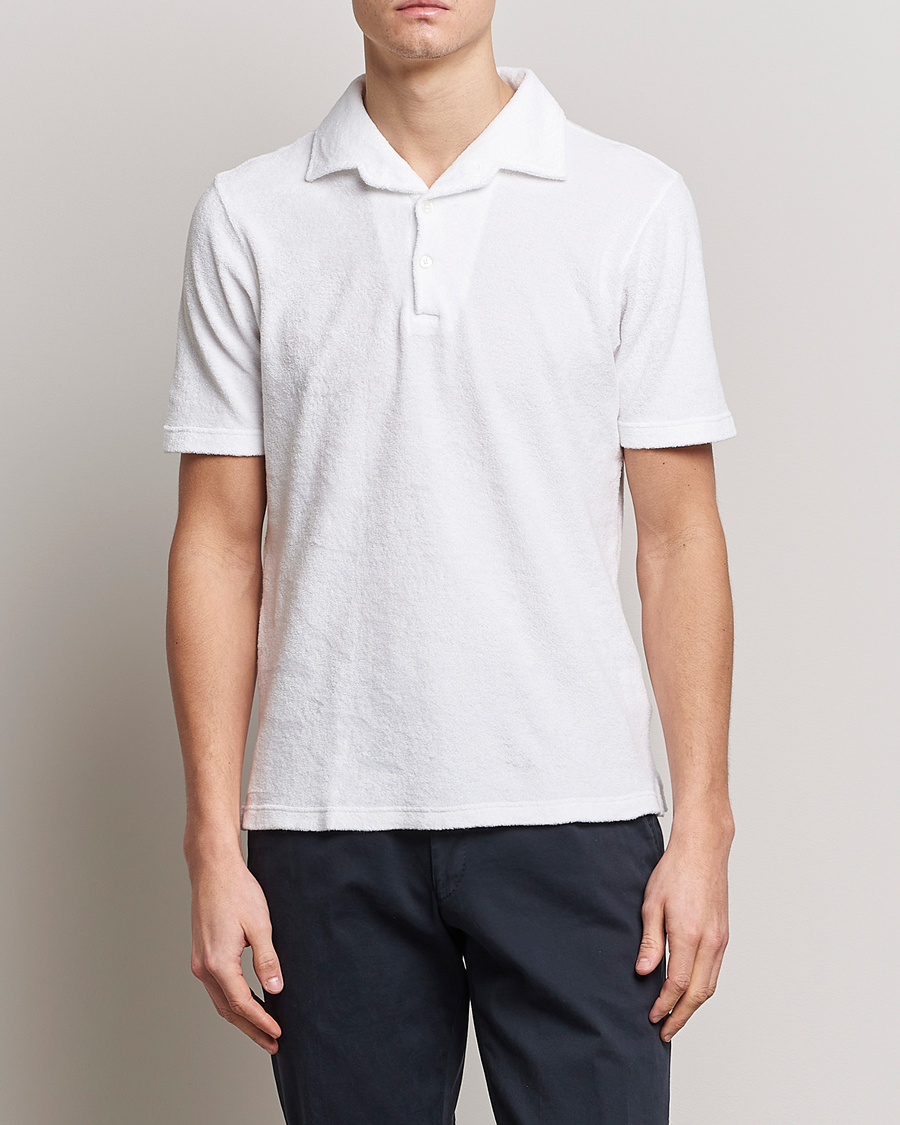 Herre | Pikéer | Gran Sasso | Cotton Terry Polo White