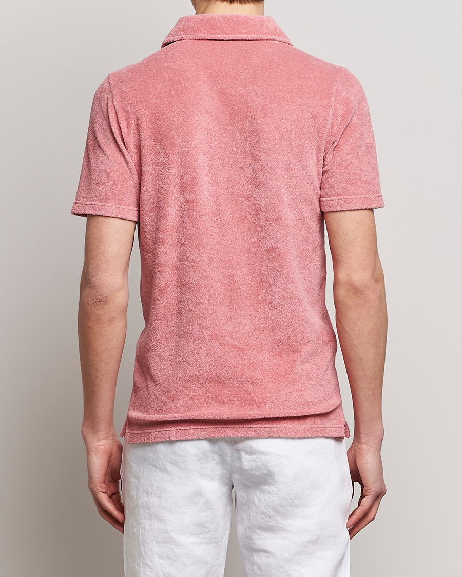 Herre | Pikéer | Gran Sasso | Cotton Terry Polo Washed Pink