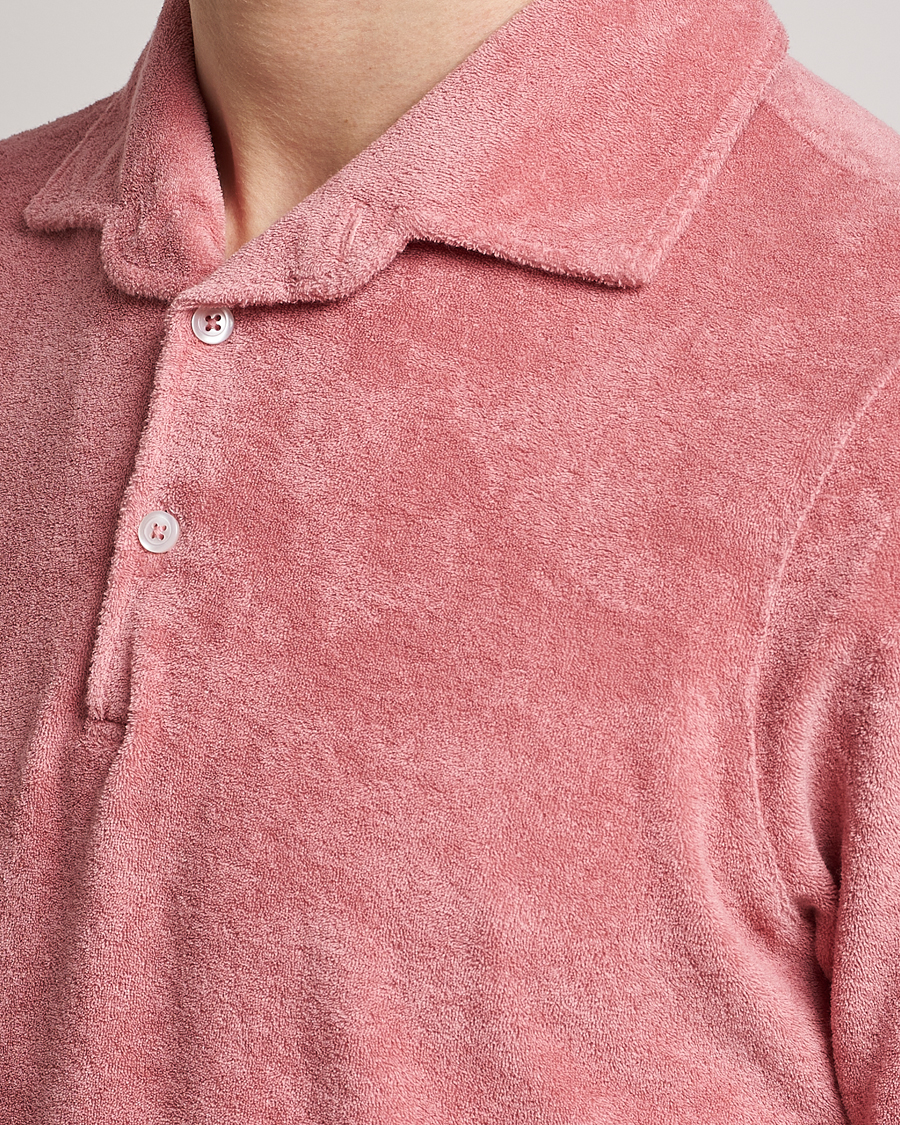 Herre | Pikéer | Gran Sasso | Cotton Terry Polo Washed Pink