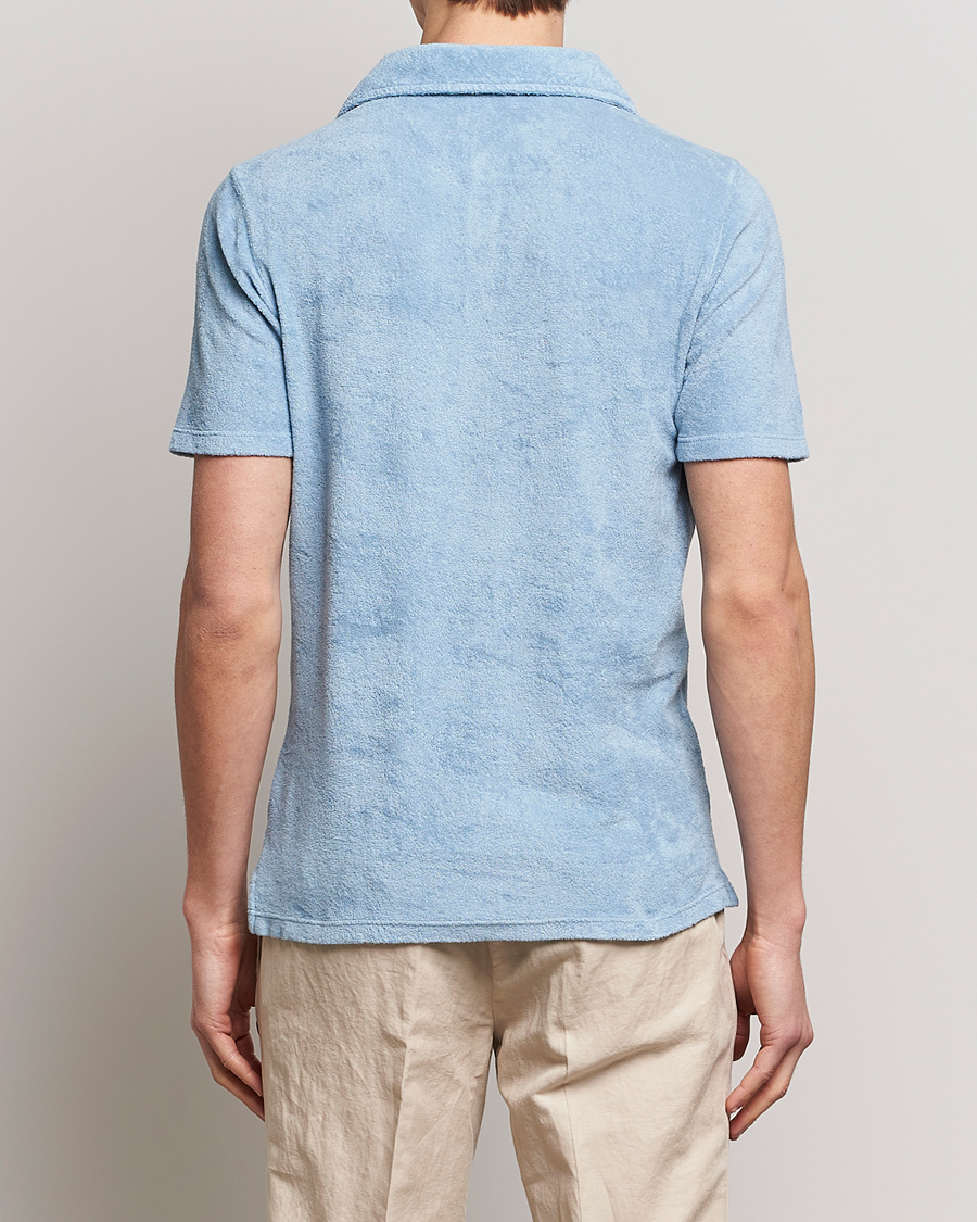 Herre | Pikéer | Gran Sasso | Cotton Terry Polo Light Blue