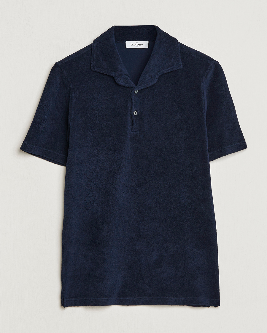 Herre | Pikéer | Gran Sasso | Cotton Terry Polo Navy