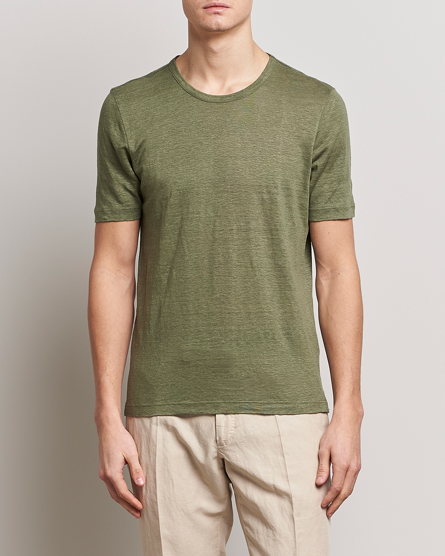 Herre |  | Gran Sasso | Washed Linen Tee Olive