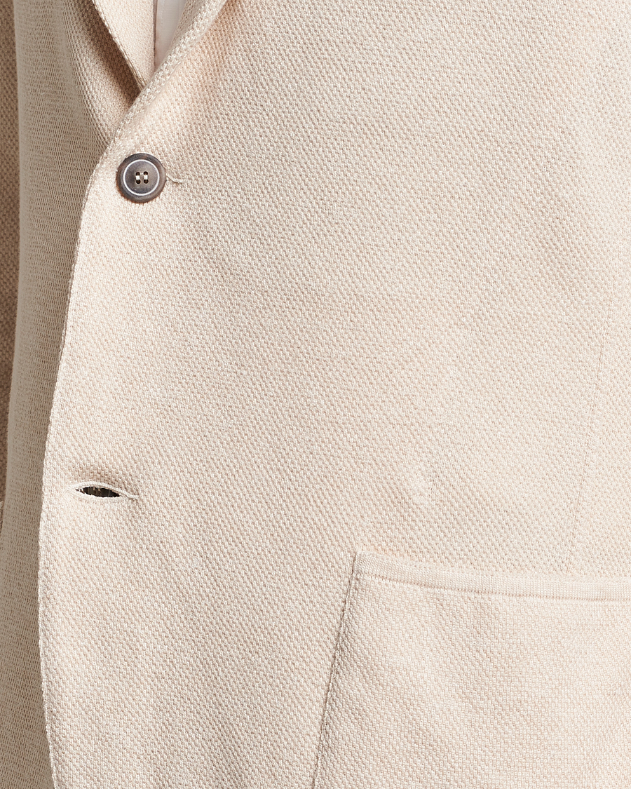 Herre | Dressjakker | Gran Sasso | Structured Cotton/Linen Blazer Cream