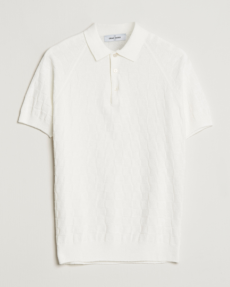 Herre | Pikéer | Gran Sasso | Structured Terry Polo White