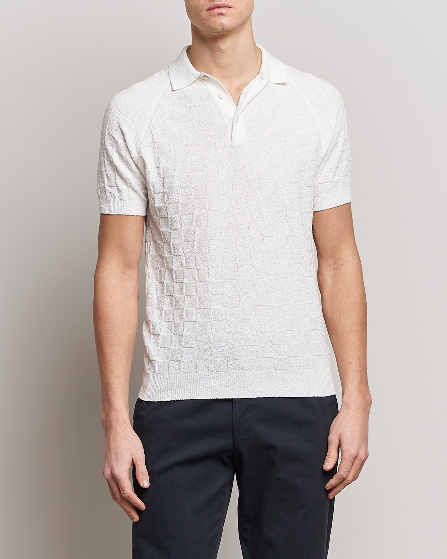 Herre | Kortermet piké | Gran Sasso | Structured Terry Polo White