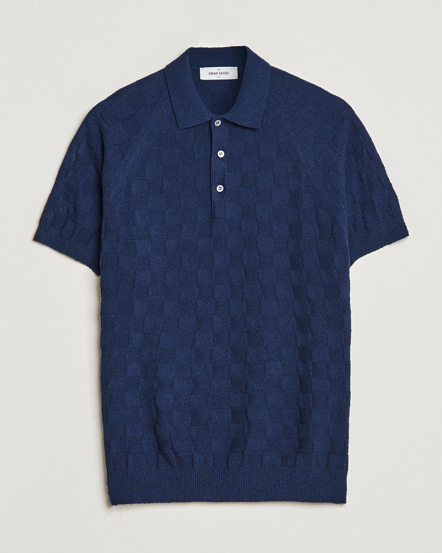 Herre | Pikéer | Gran Sasso | Structured Terry Polo Navy