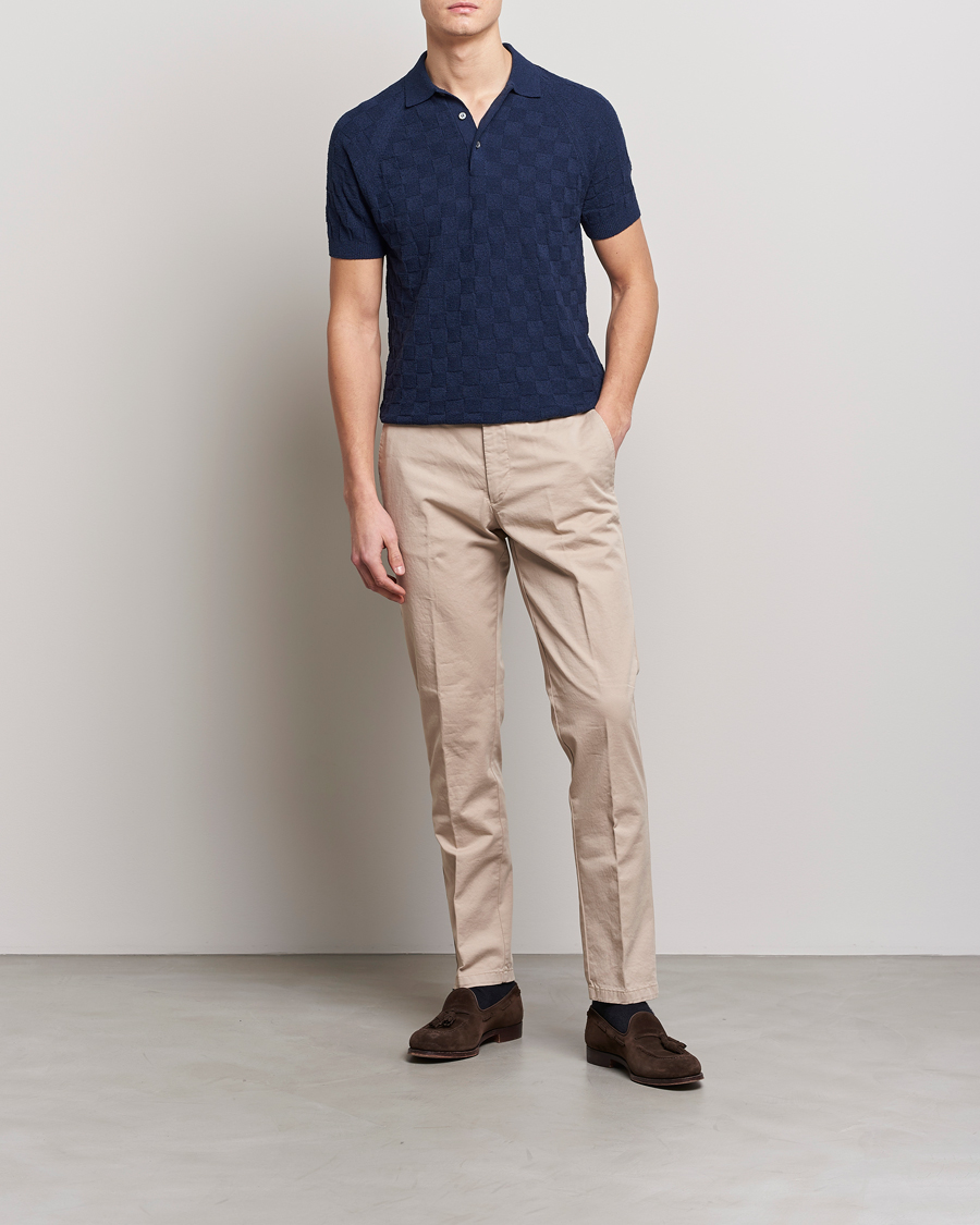 Herre | Pikéer | Gran Sasso | Structured Terry Polo Navy