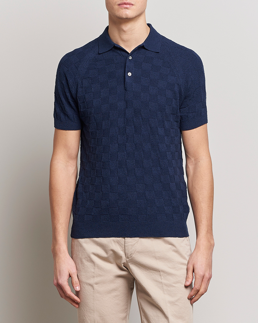 Herre | Pikéer | Gran Sasso | Structured Terry Polo Navy