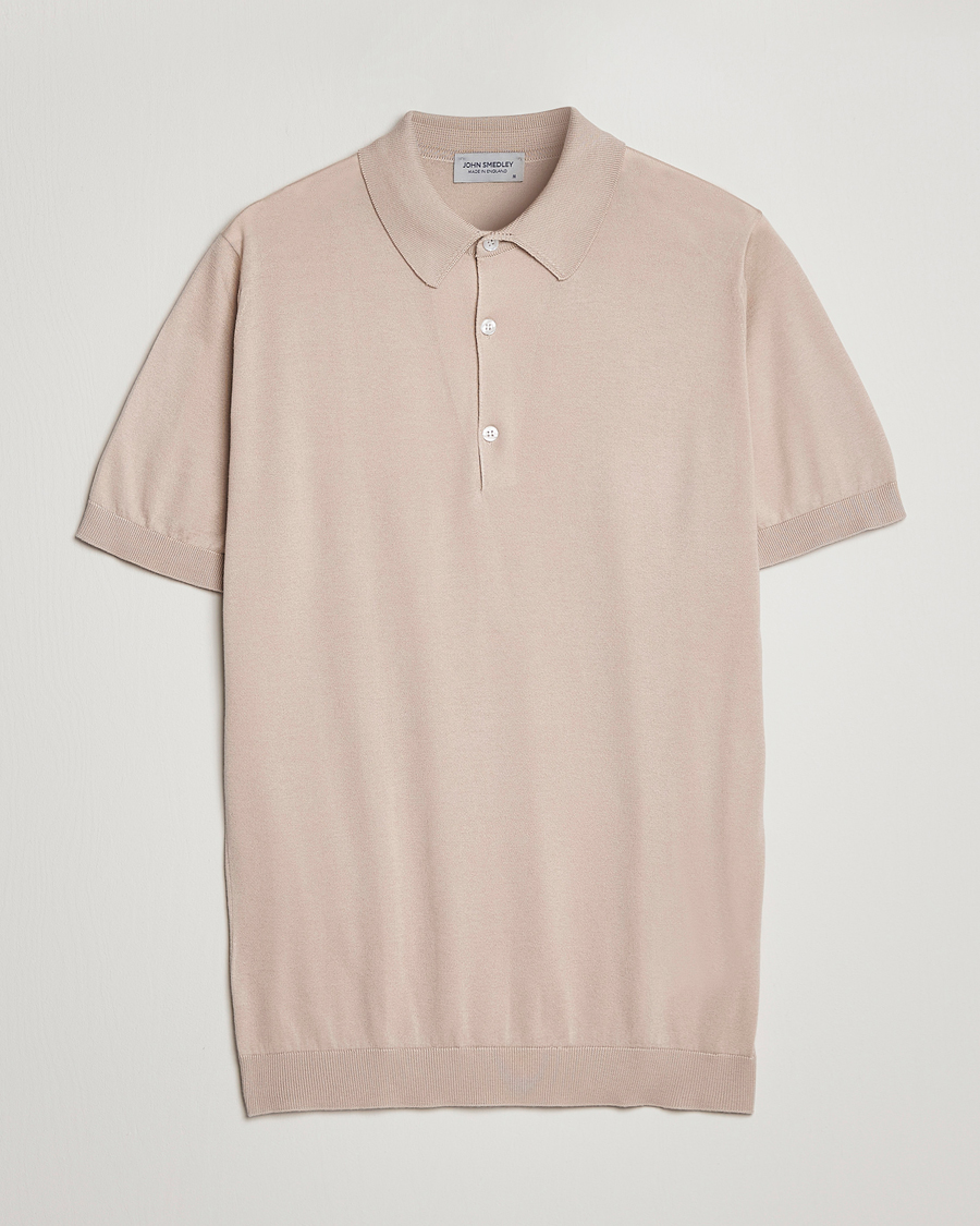 Herre | Pikéer | John Smedley | Adrian Slim Fit Sea Island Polo Almond