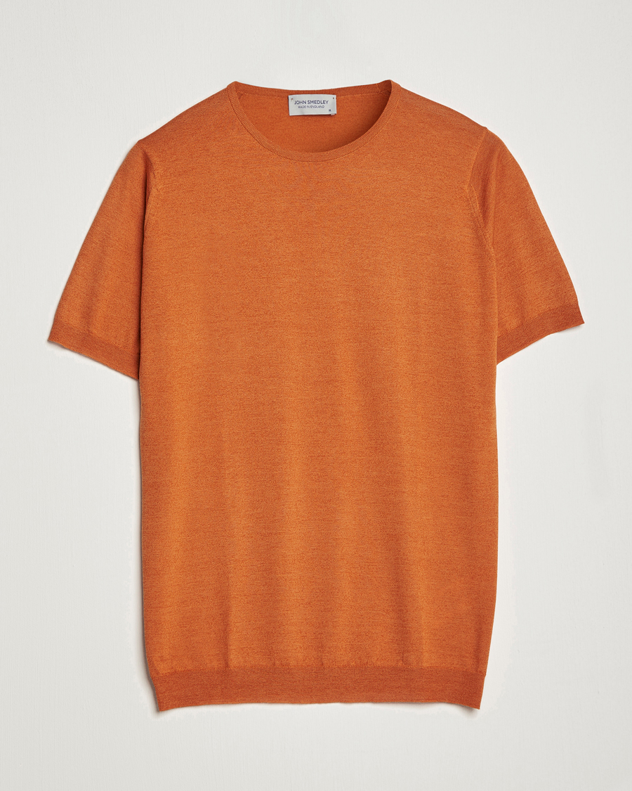 Herre | T-Shirts | John Smedley | Belden Wool/Cotton T-Shirt Amber