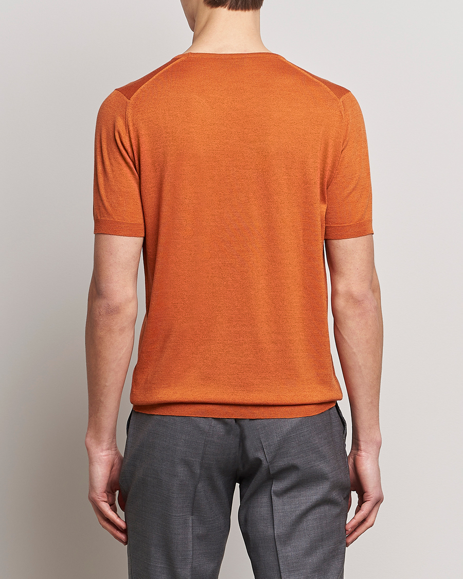 Herre | T-Shirts | John Smedley | Belden Wool/Cotton T-Shirt Amber