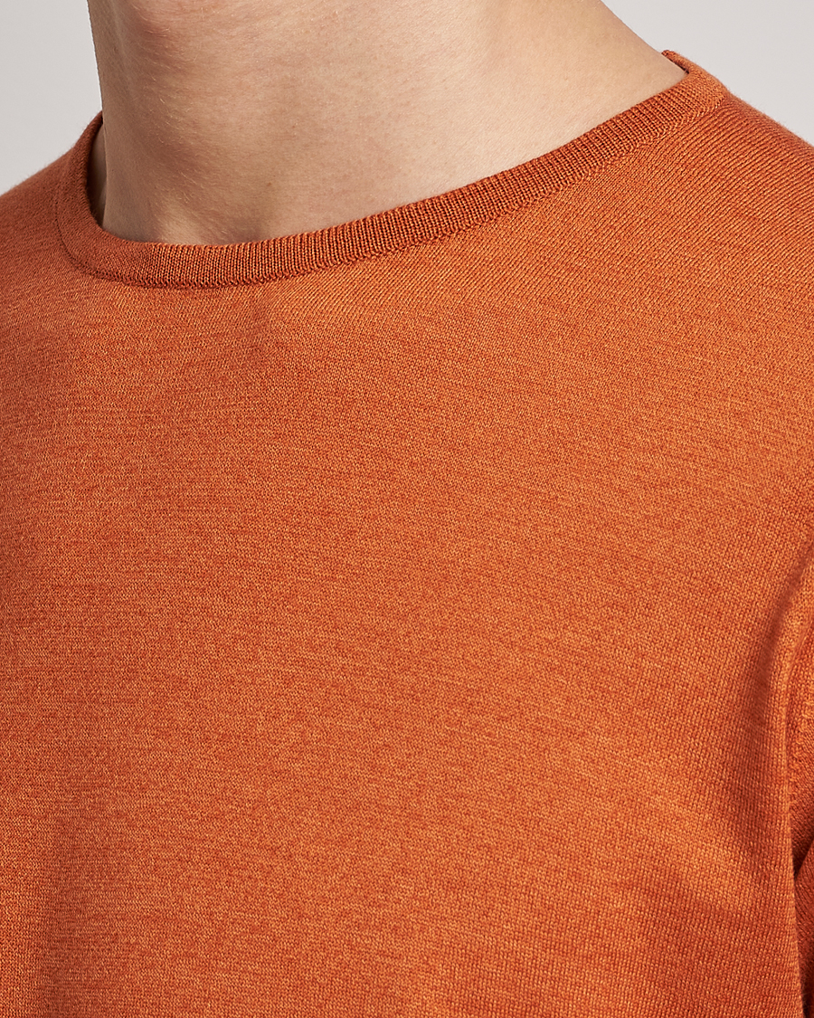 Herre | T-Shirts | John Smedley | Belden Wool/Cotton T-Shirt Amber