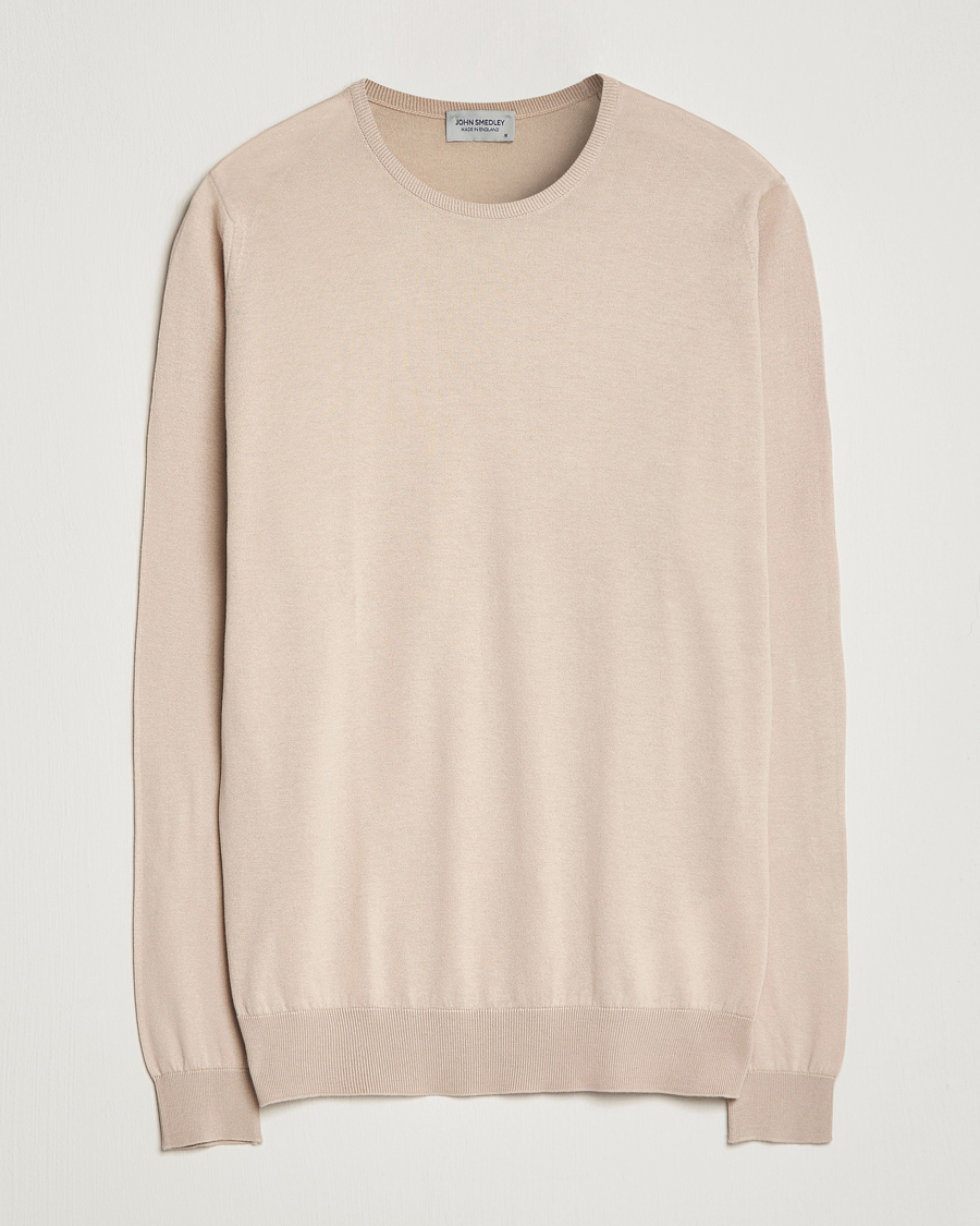 Herre | Gensere | John Smedley | Hatfield Sea Island Crew Neck Almond