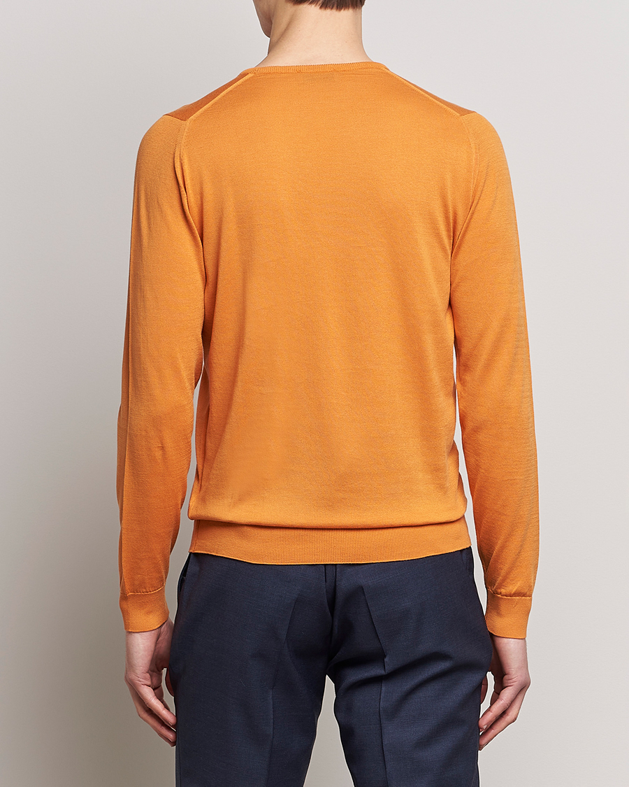 Herre | Gensere | John Smedley | Hatfield Sea Island Crew Neck Mandarin Orange