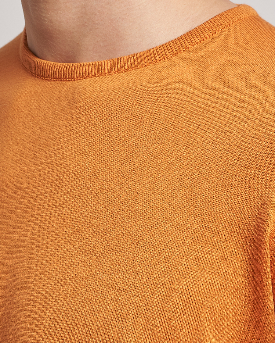 Herre | Gensere | John Smedley | Hatfield Sea Island Crew Neck Mandarin Orange