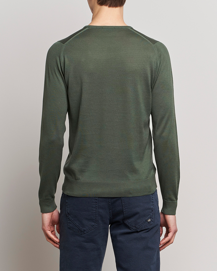 Herre | Gensere | John Smedley | Hatfield Sea Island Crew Neck Palm Green