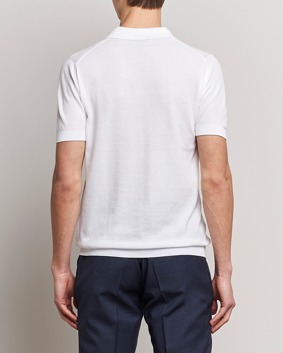 Herre | Pikéer | John Smedley | Roth Structured Pique White