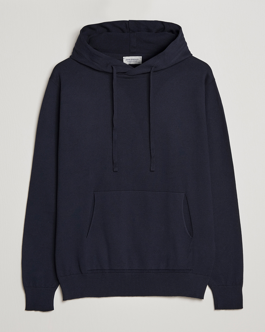 Herre | Gensere | John Smedley | Sundown Sea Island Hoodie Navy