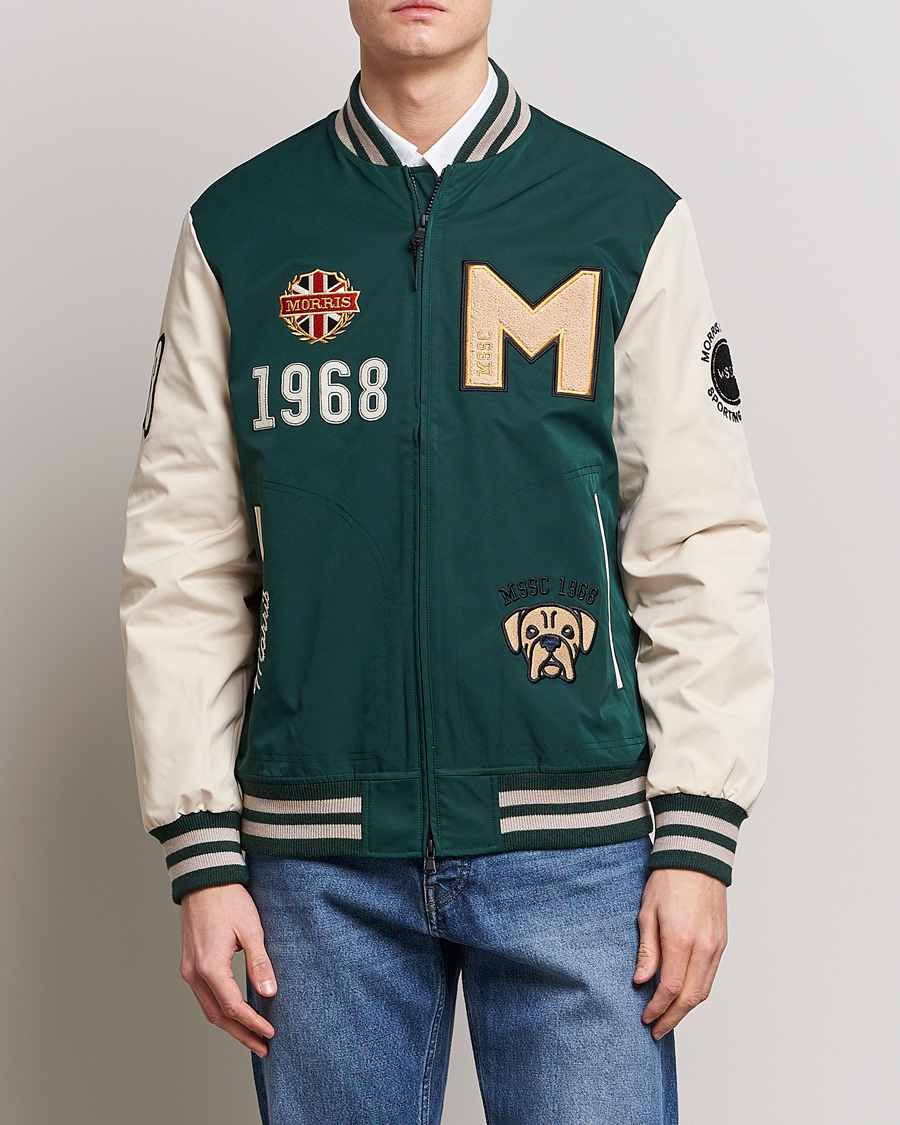 Herre | Jakker | Morris | Ramsey Nylon Baseball Jacket Green/White