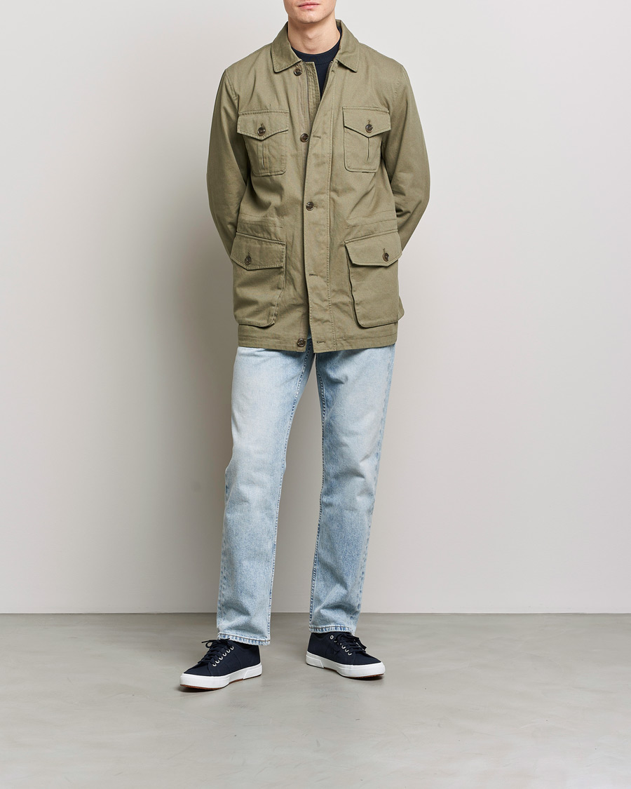 Herre | Jakker | Morris | Amira Cotton Sand Field Jacket Olive