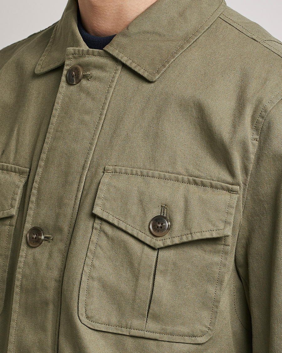 Herre | Jakker | Morris | Amira Cotton Sand Field Jacket Olive