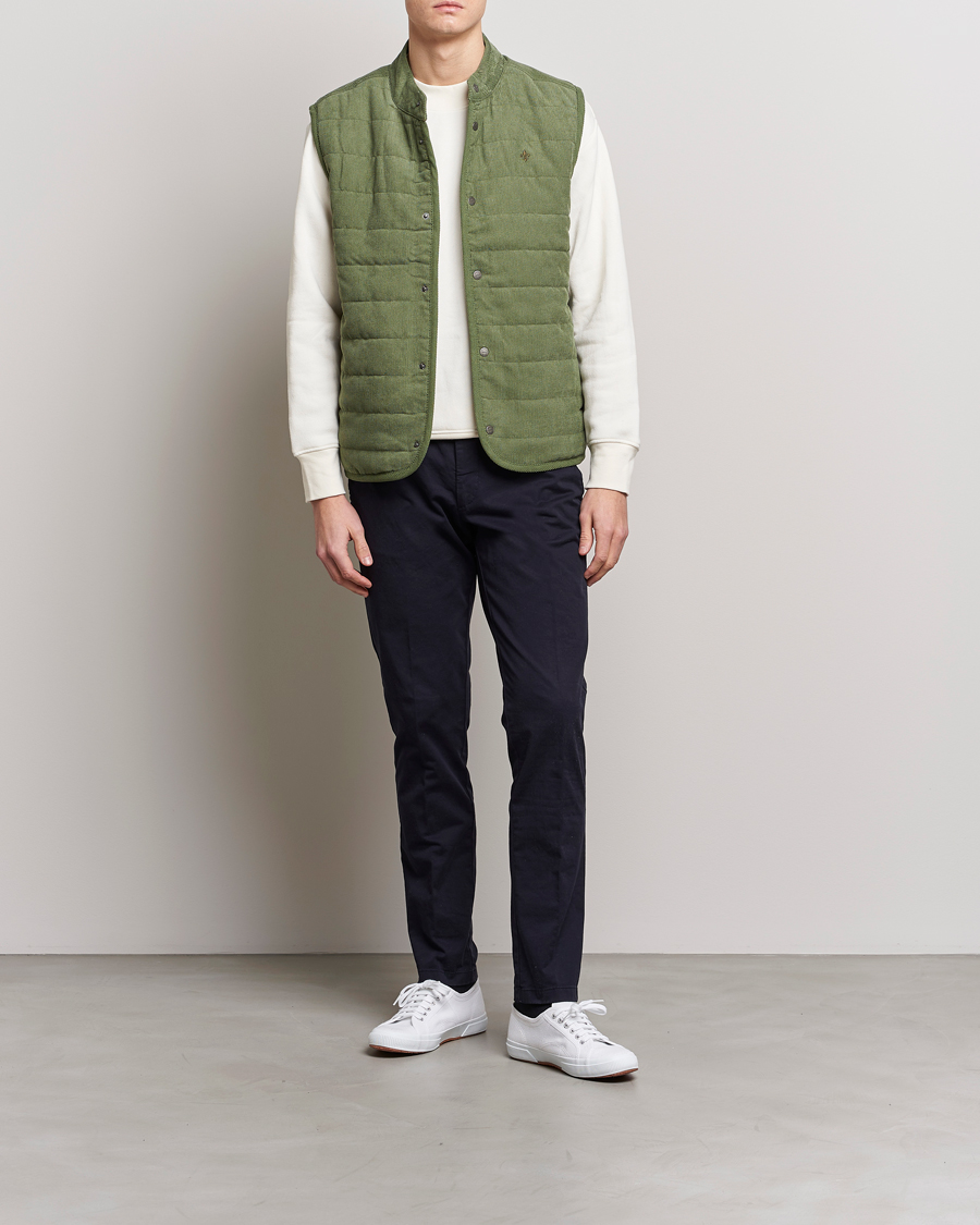 Herre | Vester | Morris | Woburn Baby Cord Vest Sage Green