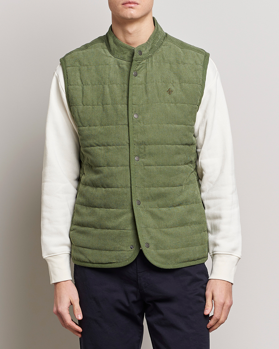 Herre | Vester | Morris | Woburn Baby Cord Vest Sage Green