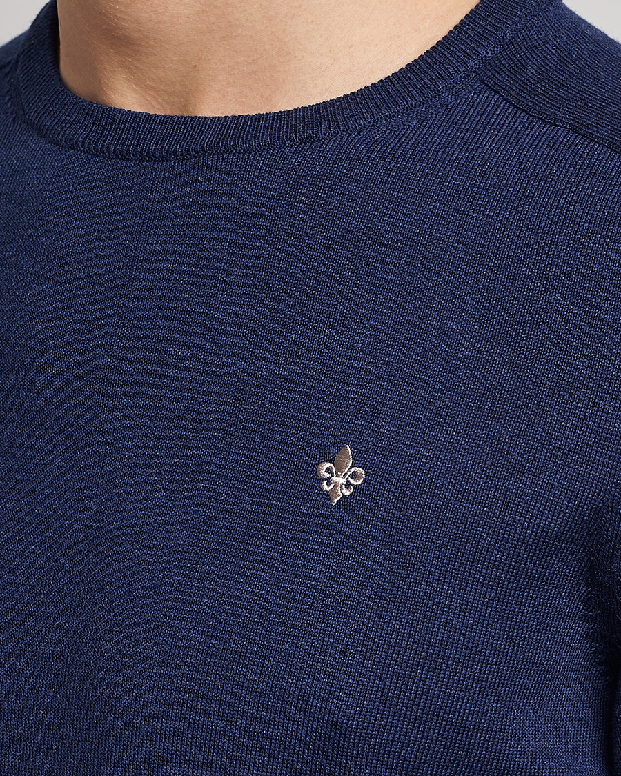 Herre | Gensere | Morris | Merino Crew Neck Pullover Blue