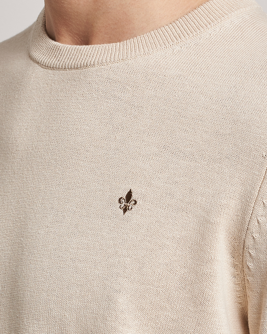 Herre | Gensere | Morris | Harold Cotton/Linen Summer Crew Neck Off White