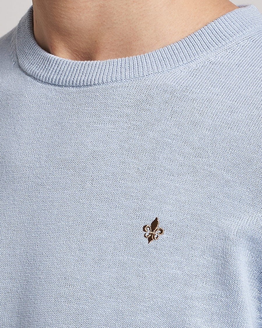 Herre | Gensere | Morris | Harold Cotton/Linen Summer Crew Neck Light Blue