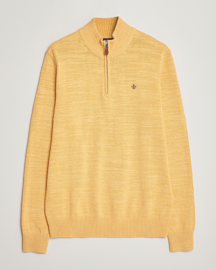 Herre | Gensere | Morris | Randall Cotton Half Zip Yellow
