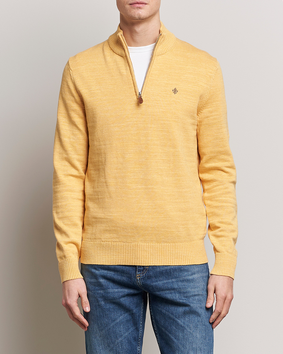 Herre | Gensere | Morris | Randall Cotton Half Zip Yellow