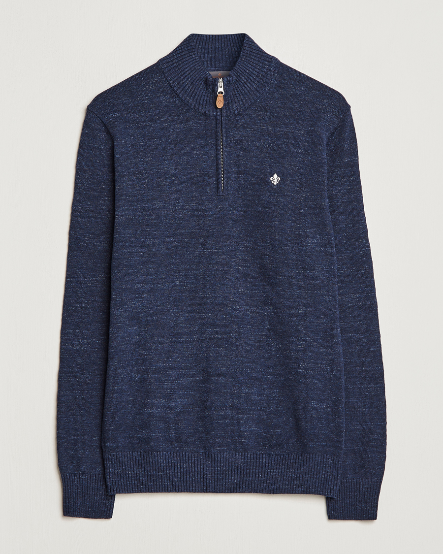 Herre | Gensere | Morris | Randall Cotton Half Zip Navy