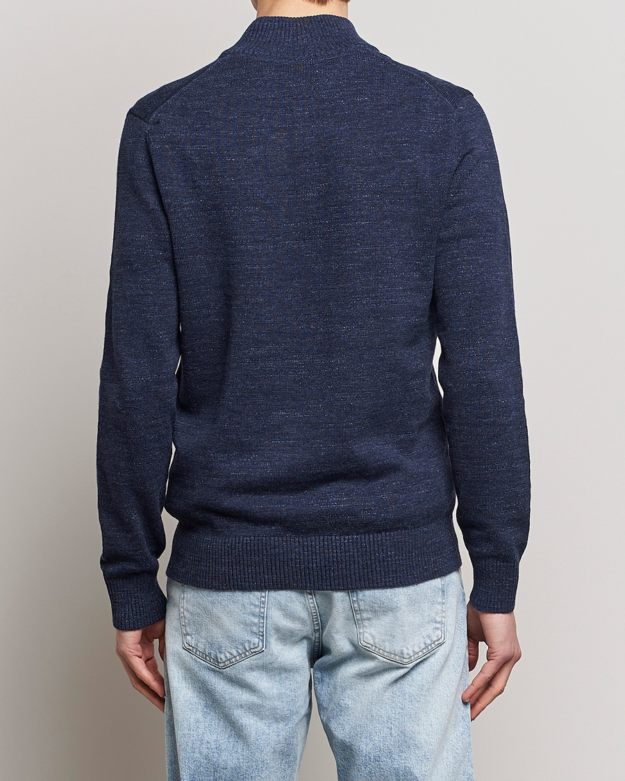 Herre | Gensere | Morris | Randall Cotton Half Zip Navy