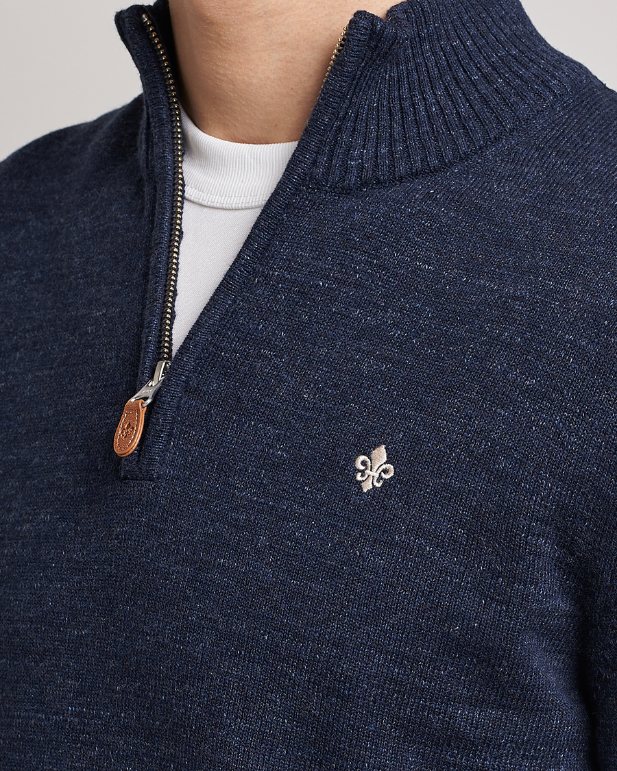 Herre | Gensere | Morris | Randall Cotton Half Zip Navy